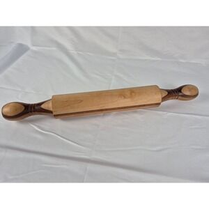 Handmade‎ 20" Heavy Wood Rolling Pin Exotic Wood Inlay Artisan Kitchen Bakery